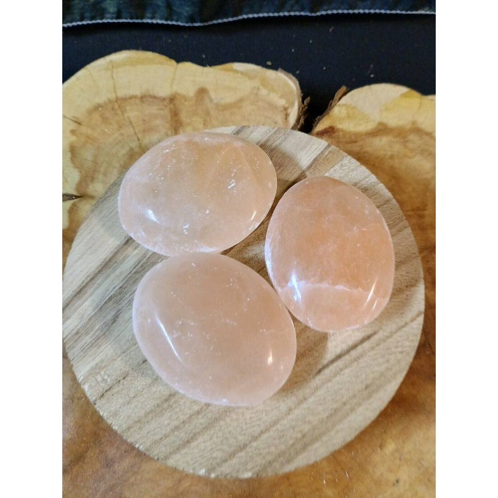 Peach Moonstone Oval Palm Stone — Soothing Meditation Crystal | CrystalCloud Company