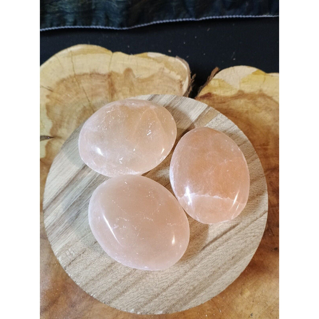 Peach Moonstone Oval Palm Stone — Soothing Meditation Crystal | CrystalCloud Company