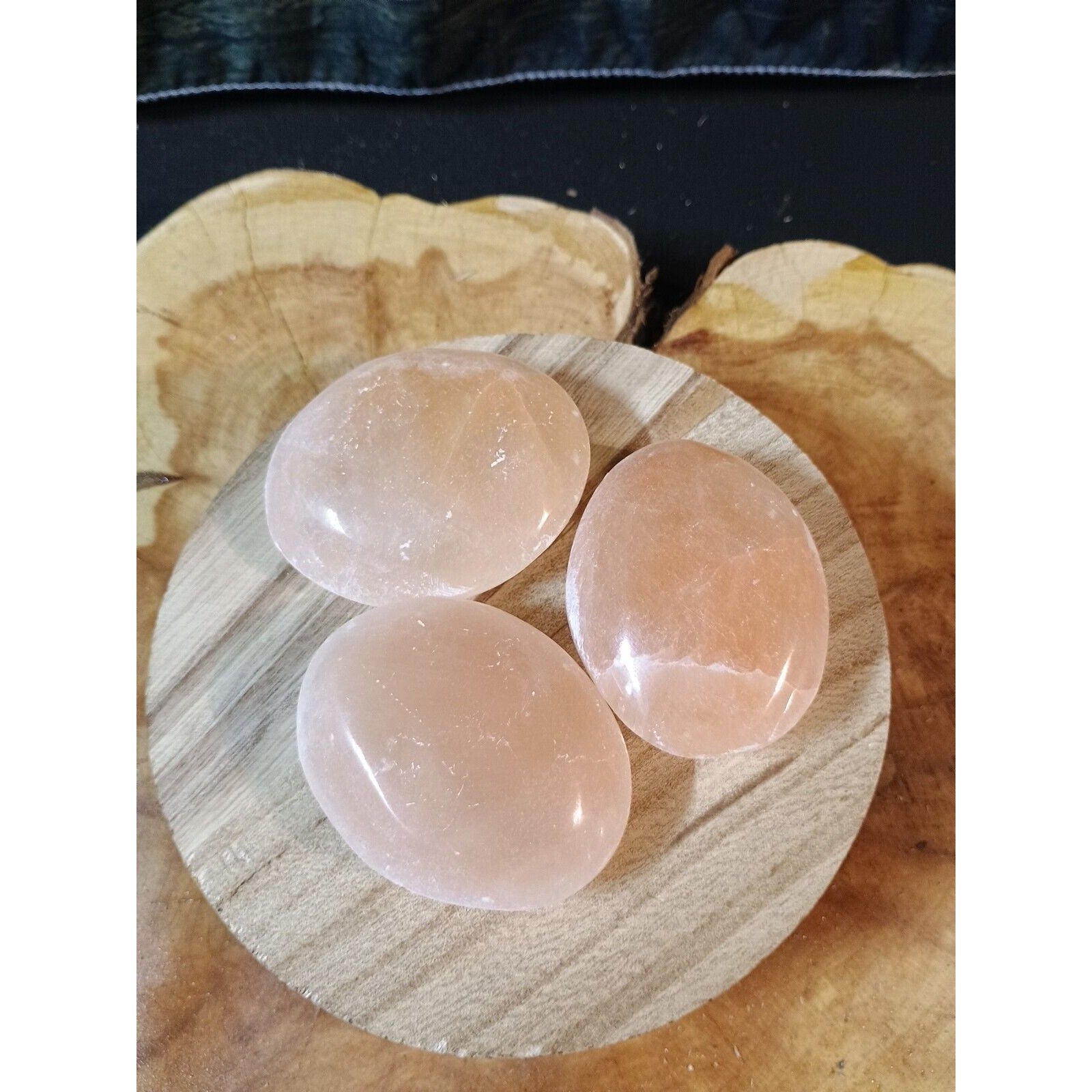 Peach Moonstone Oval Palm Stone — Soothing Meditation Crystal | CrystalCloud Company