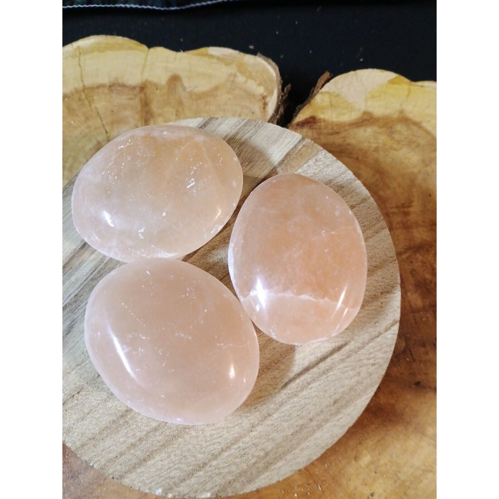 Peach Moonstone Oval Palm Stone — Soothing Meditation Crystal | CrystalCloud Company