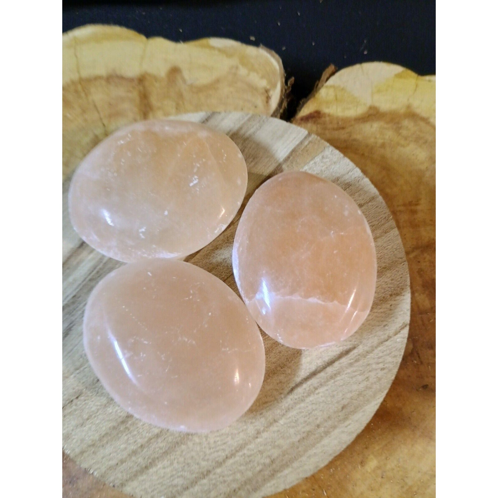 Peach Moonstone Oval Palm Stone — Soothing Meditation Crystal | CrystalCloud Company