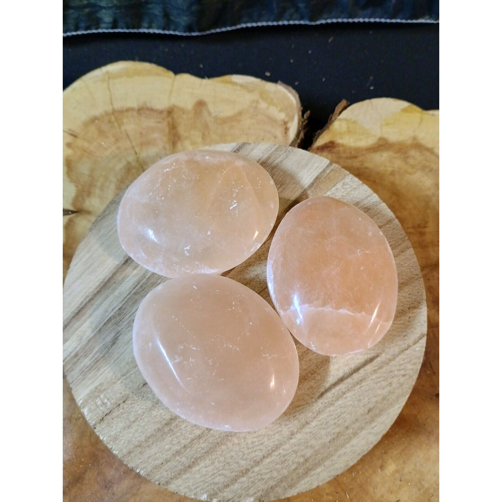 Peach Moonstone Oval Palm Stone — Soothing Meditation Crystal | CrystalCloud Company
