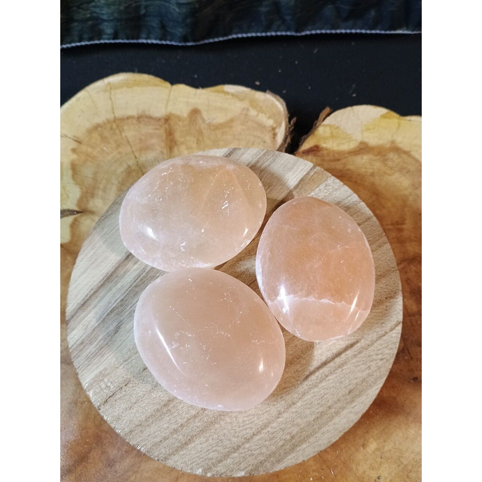 Peach Moonstone Oval Palm Stone — Soothing Meditation Crystal | CrystalCloud Company