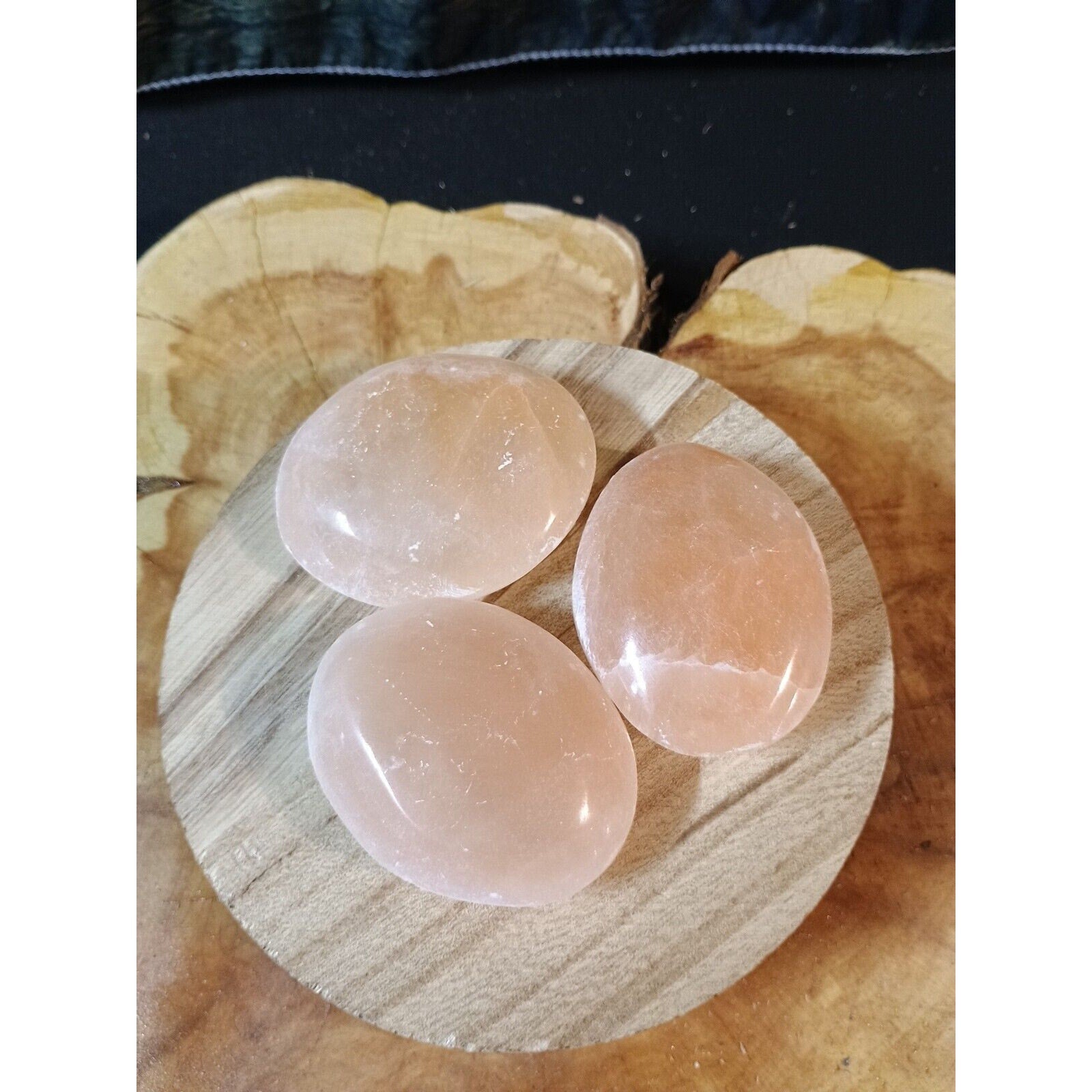 Peach Moonstone Oval Palm Stone — Soothing Meditation Crystal | CrystalCloud Company