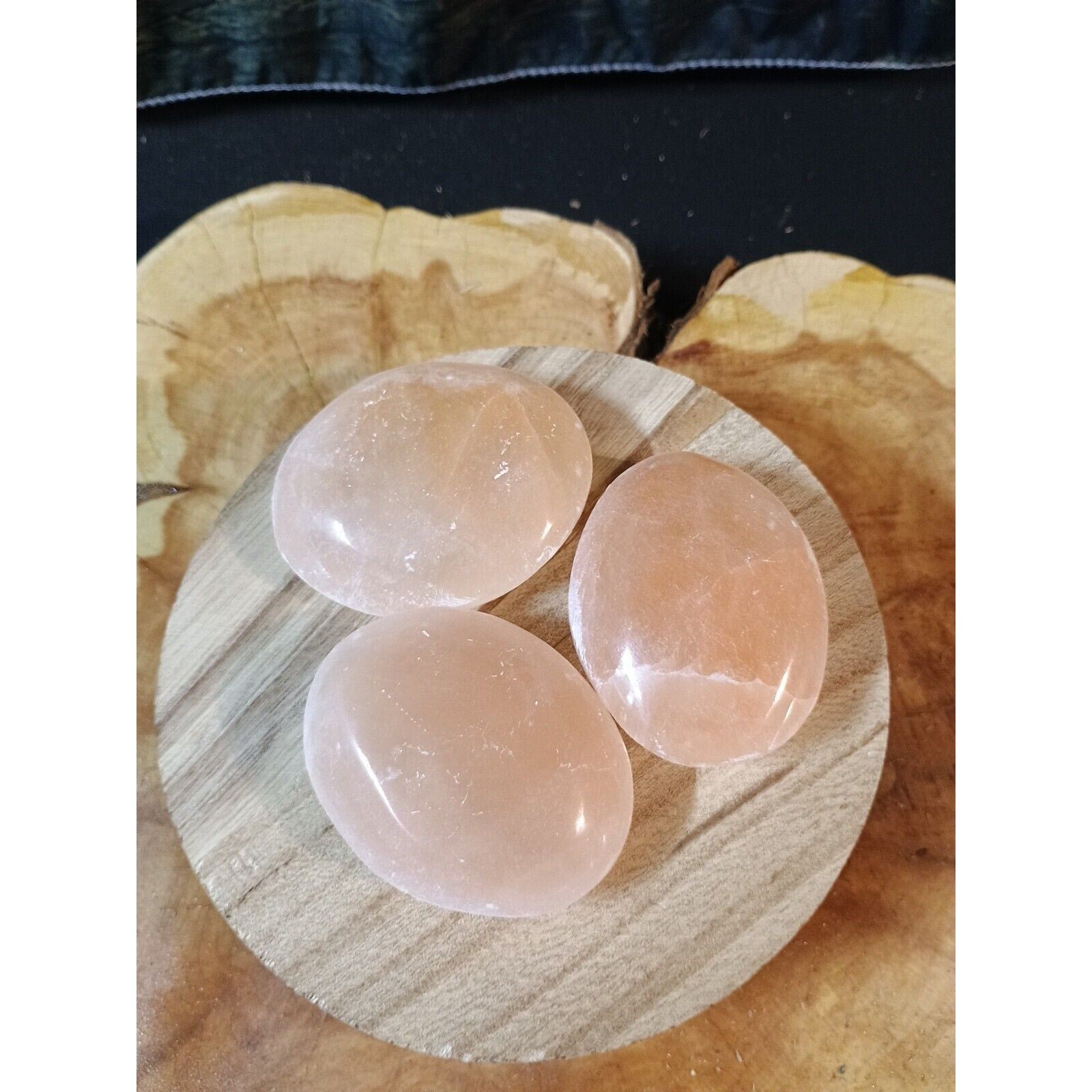 Peach Moonstone Oval Palm Stone — Soothing Meditation Crystal | CrystalCloud Company
