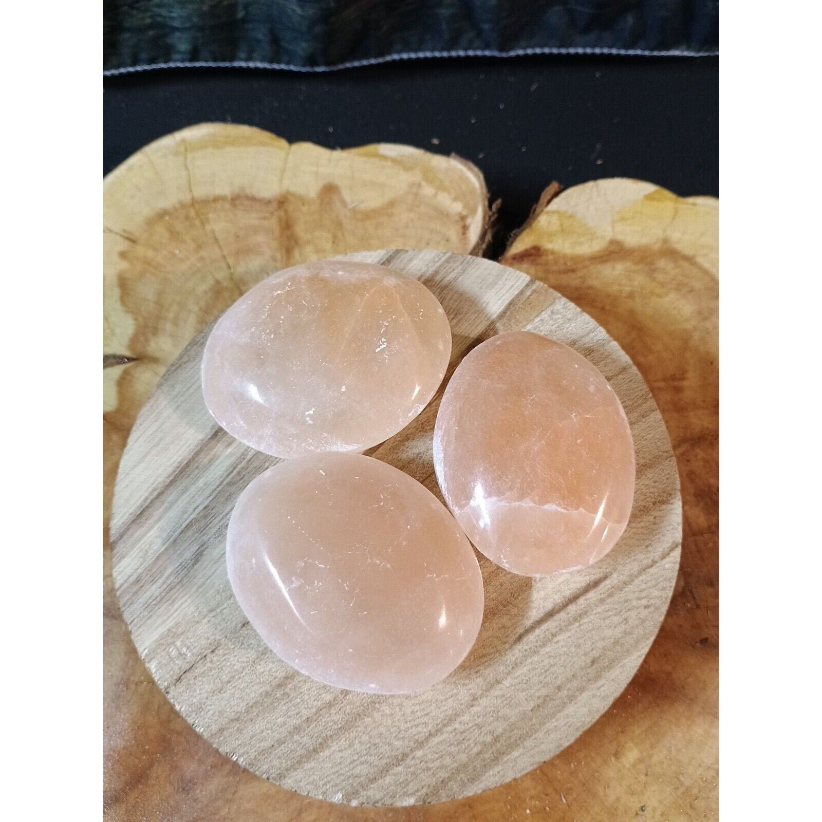 Peach Moonstone Oval Palm Stone — Soothing Meditation Crystal | CrystalCloud Company